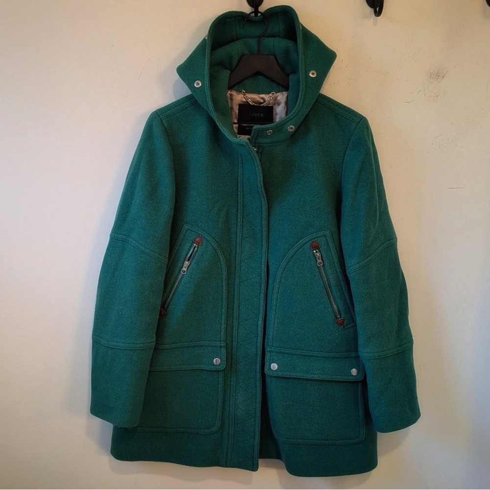 J. Crew Teal Pea Coat Size 16